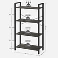 thumbnail image 4 of VASAGLE Estantería De Almacenamiento 4 Niveles X-Brace Antivuelco Estructura Acero Madera 30x66x120 cm, 4 of 5