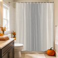 thumbnail image 3 of Grey Striped Shower Curtain Set - 48" x 72" Washable Bathtub Curtain with 12 Hooks, Farmhouse Beige Stripes Vintage Rustic Waterproof Fabric Stall Shower Curtains for Bathroom/Bathtub Décor, 3 of 8