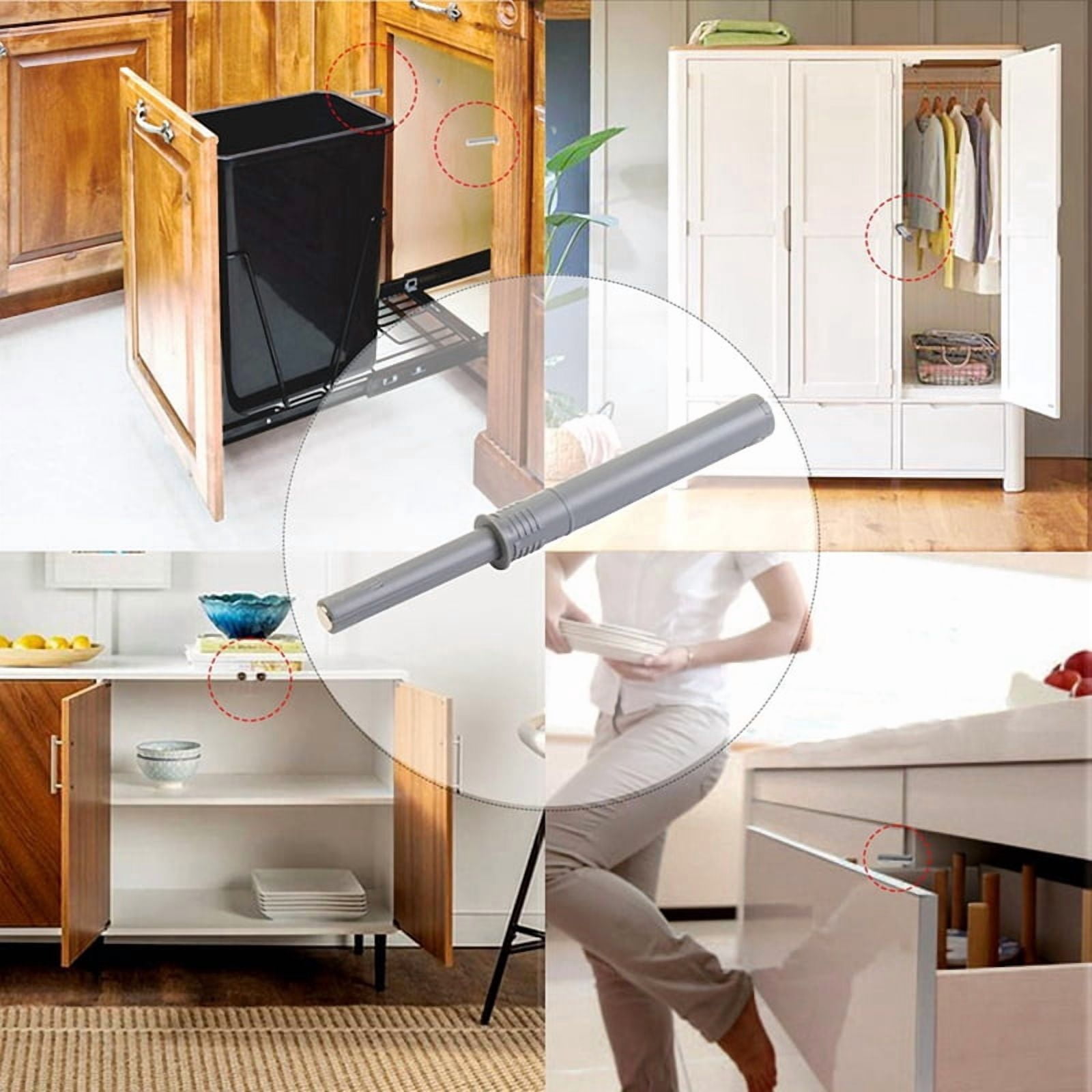 Push to Open Cabinet Hardware 40Pack Push  & Lock for Hidden Door Touch Latches and Catch Push Release Drawer Long