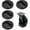 Black, variant on LOLIPPYY 6pcs Bed Stoppers Furniture Cups Black Rubber Casters Wheel Stoppers - Sofa Bed Chairs Non Slip Office Chairs Sofa Floor Grippers