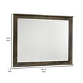thumbnail image 5 of Benjara Bora 34 x 46 Dresser Mirror, Square, Solid Reclaimed Wood, Rustic Gray, 5 of 5