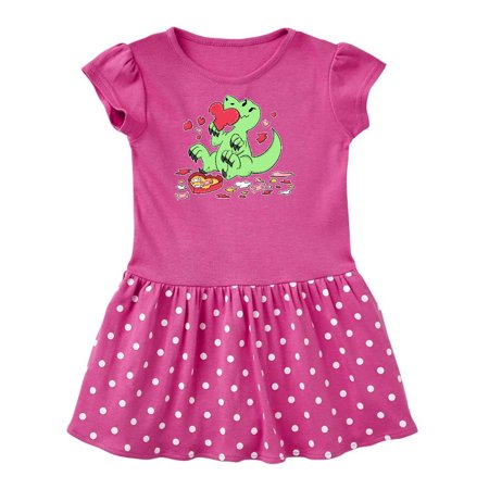 

Inktastic Raptor Destroying Heart Chocolate Box Gift Toddler Girl Dress