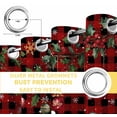 thumbnail image 4 of Fsddascl Red Plaid Gnomes Christmas Blackout Curtains for Bedroom/Living Room, Thermal Insulated Kitchen Curtains, Xmas Balls Tree Snowflake Grommet Darkening Window Treatment Drapes 52"x63"x2, 4 of 6