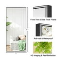 thumbnail image 4 of 47"*22" Full Length Body Mirror Floor Hanging Mirror for Bedroom Dorm Room Black, 4 of 6