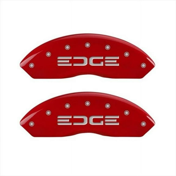 MGP Caliper Covers  Edge Red Caliper Covers - Engraved Front & Rear - Set of 4
