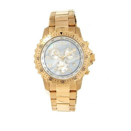 Invicta 14848 Men's Specialty Chronograph MOP Dial Gold Plated Steel Watch