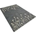 thumbnail image 3 of Rugsotic Carpets Hand Tufted Wool 6'x9' Area Rug Floral Grey White K00509, 3 of 4
