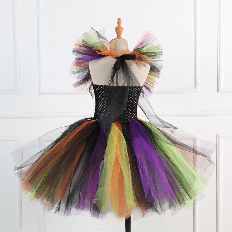 Phenas Girls Halloween Witch Costume with Witch Hat and Magic Brooms for  2-12 Years - Walmart.com