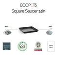 thumbnail image 4 of Ecopots 13.9" x 13.9" x 1.3" Square Dark Grey Plastic Plant Planter with UV Resistance, 4 of 4