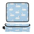 thumbnail image 2 of Hair Tools Storage with Heat Resistant Mat- A White Swan Printed Design Curling Iron Travel Bag/Flat Iron Case for Women, 2 of 8