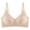 Beige-Bra, variant on Simple V Neck Wireless Seamless Support Bras Adjustable Thin Strap Soft Skin Friendly Daily Comfort Bra Beige M