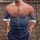 thumbnail image 1 of Blusa y camisa de manga larga con cuello vuelto para hombre, estilo casual, a la moda, con botones estampados, blusa de manga larga con cuello vuelto, camisetas de poliéster para hombre, 1 of 5