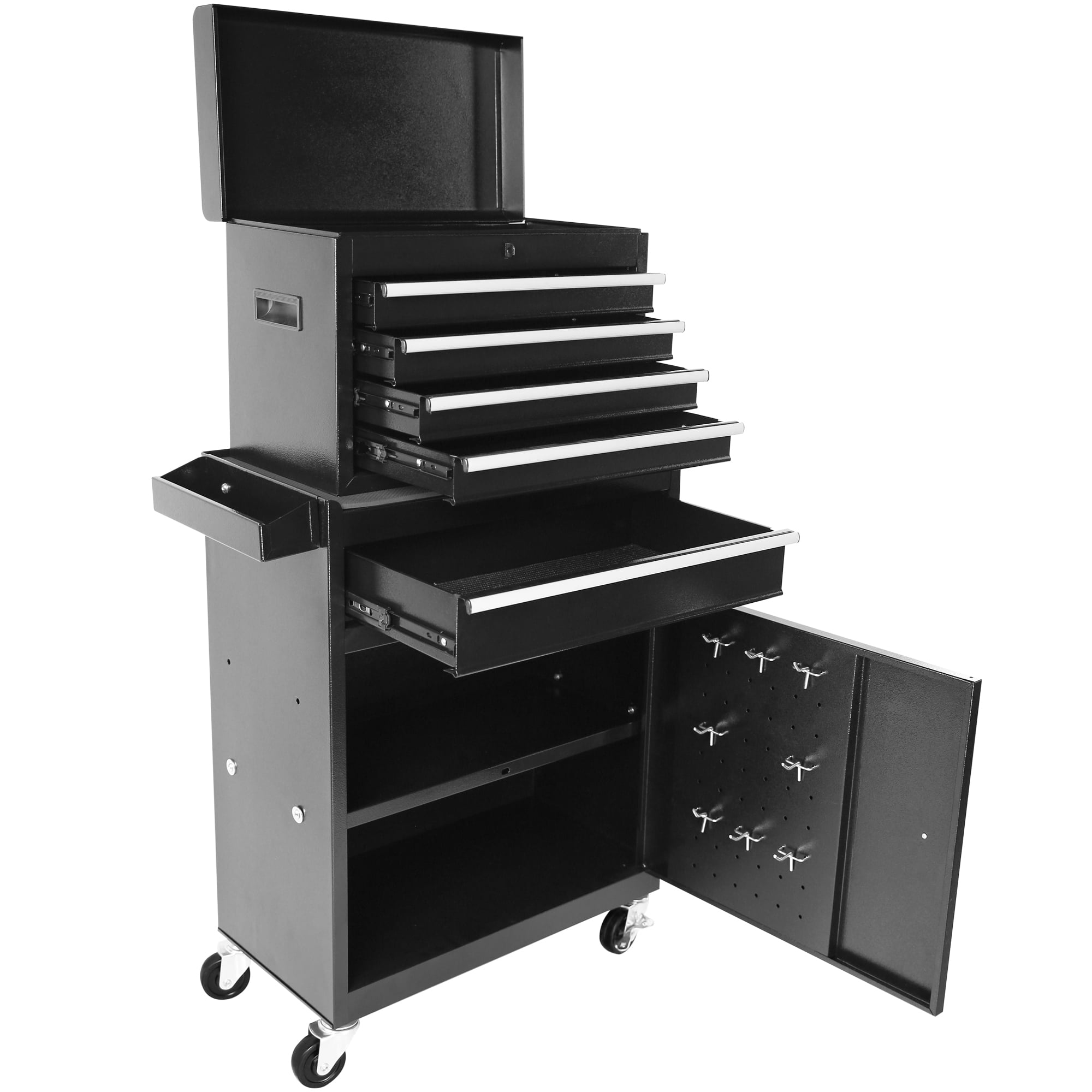 Tool Chest, 5-Drawer Rolling Tool Storage Cabinet with Detachable Top Tool Box