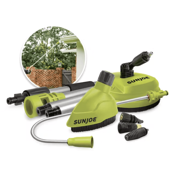 Open Box Sun Joe SPX-HCS-MAX Cleaning System | For SPX Pressure Washers | Includes Turbo Nozzle, Splashguard, Extension Wand, Gutter Cleaner & More