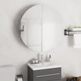 thumbnail image 1 of Mueble de baño Casafoyer con espejo redondo y LED color negro, 1 of 1