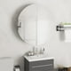 thumbnail image 1 of Mueble de baño Casafoyer con espejo redondo y LED color negro, 1 of 1