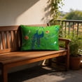 thumbnail image 3 of JWH Boho Green Velvet Peacock and Floral Throw Pillow Covers Soft Decorative Peacock Cushion Covers 14x20inch for Cozy Sofa Bedroom, 3 of 13