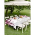 thumbnail image 4 of Outdoor Tablecloth with Umbrella Hole for Patio/Picnic/Party/Camping, Pink Waterproof Table Cloth Rectangle Table Cover Washable, Summer Botanical Leaves Watercolor (60"x 120"), 4 of 8