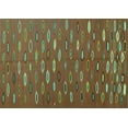 thumbnail image 1 of Ahgly Company Indoor Rectangle Abstract Turquoise Blue Contemporary Area Rugs, 7' x 10', 1 of 4