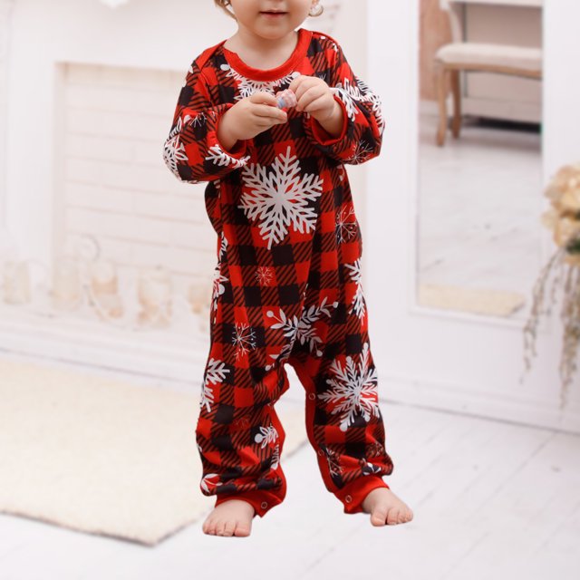 Traje de pantalones largos familiares Traje de ropa de dormir a cuadros de estilo navideño con estampado de alce informal FLhrweasw Nuevo