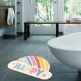 asjyhkr Semicircular Bathroom Mat Non Slip Mat Sanitary Absorbent Mat