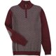 thumbnail image 1 of Tasso Elba suéter de punto con cremallera de cuarto estampado para hombre, rojo, pequeño, 1 of 1