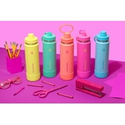 ThermoFlask 24 oz Double Wall Vacuum Insulated Stainless Steel Water Bottle with Chug Spout Lid, Sunkissed Coral
