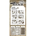 thumbnail image 2 of Tim Holtz - Nueve mini plantillas de capas - Industrial Gears Plus Clockwork Numbered Crackle Typo Splatters and Bricked - también conocidos como conjuntos 1 2 y 3, 2 of 3