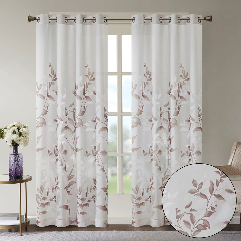MAYEERTY Modern Fashionable and Practical Burnout Printed Curtain Panel