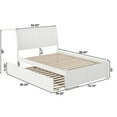 thumbnail image 5 of Portland Queen Wood Platform Bed with Footboard & Twin XL Trundle in White, 5 of 5
