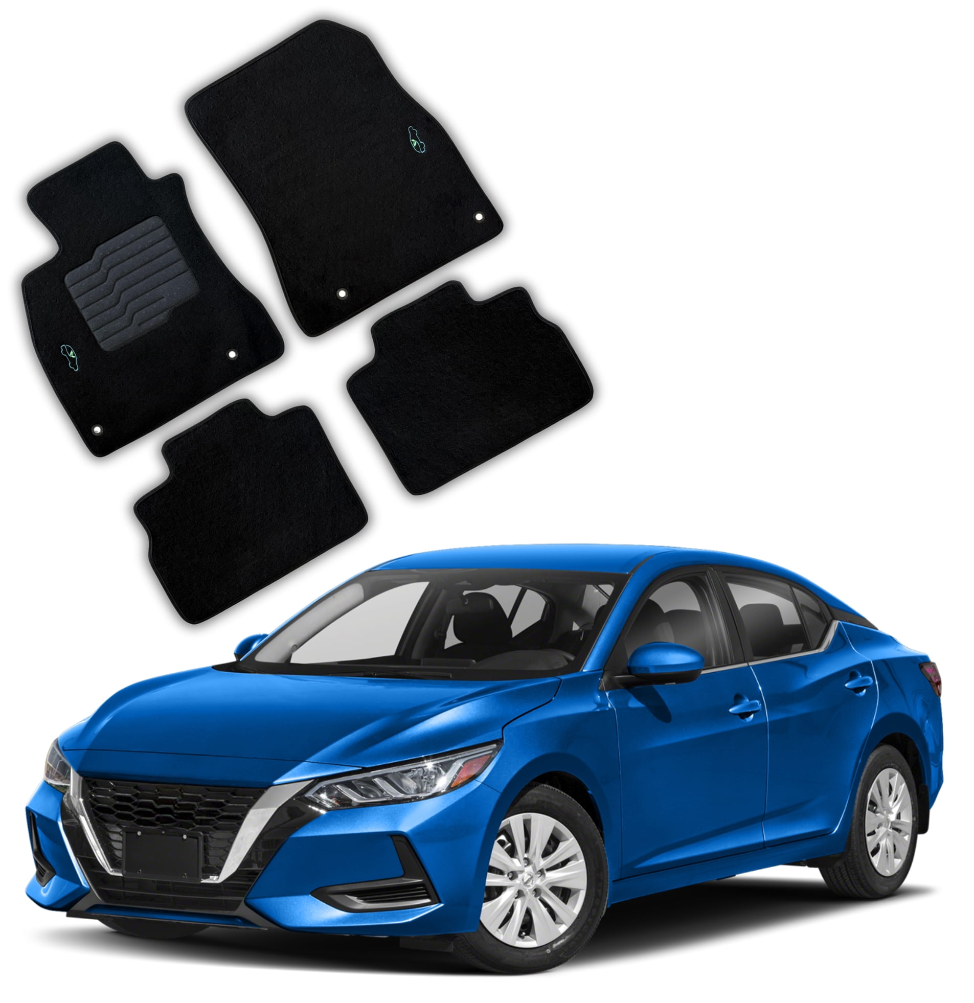 ecoMats Carpet Floor Mats Custom Fit for 2020 to 2026 Nissan Sentra