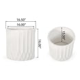 thumbnail image 3 of GDF Studio Morelos Outdoor Cast Stone Medium and Large Planter Set, Antique White, 3 of 12
