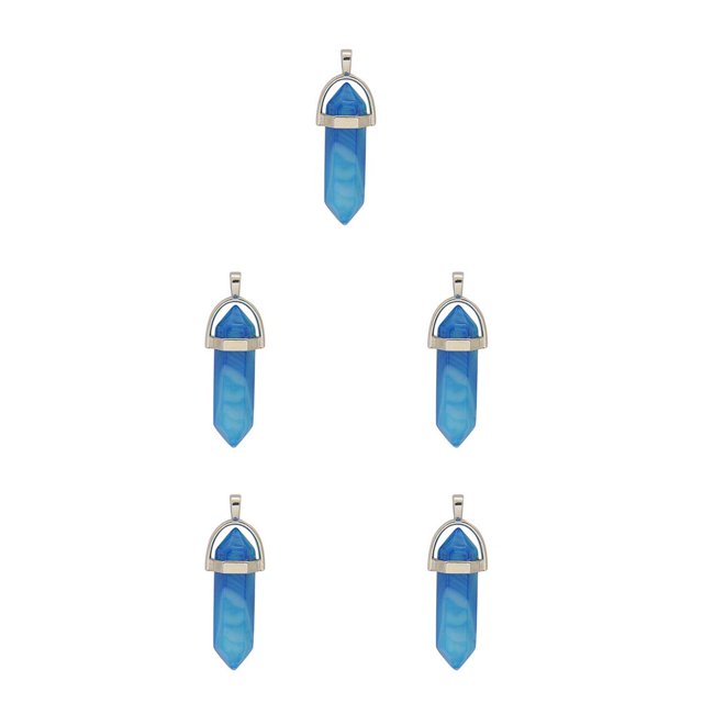 Minnieouse Encanto de columna hexagonal, joyería para mujer, colgante colgante hecho a mano, exquisitos dijes de ágata para elaboración de collar, Type2 NO2 Minnieouse CBP379413