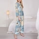 thumbnail image 3 of Fotbe Animals Travel World Map Conjunto de Pijama de Manga Larga para Mujer con Estampado, Ropa de Dormir de 2 Piezas, Conjunto de Casa Suave y Cómodo con Bolsillos-Large, 3 of 7