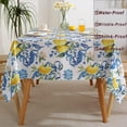 thumbnail image 2 of SASTYBALE Lemon Tablecloth, Washable Summer Table Cloth Printed with Lemons Flower Waterproof Spillproof Polyester Table Cover for Dinner Table Holiday Decoration (Rectangle, 60" x 102"), 2 of 7