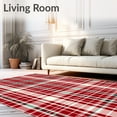 thumbnail image 2 of ODIKA 8'x10' Machine Washable Non-Slip Area Rug, Classic Tartan Plaid Interlocking Heritage Holiday Charm High Traffic Rug, Red, 509333, 2 of 7