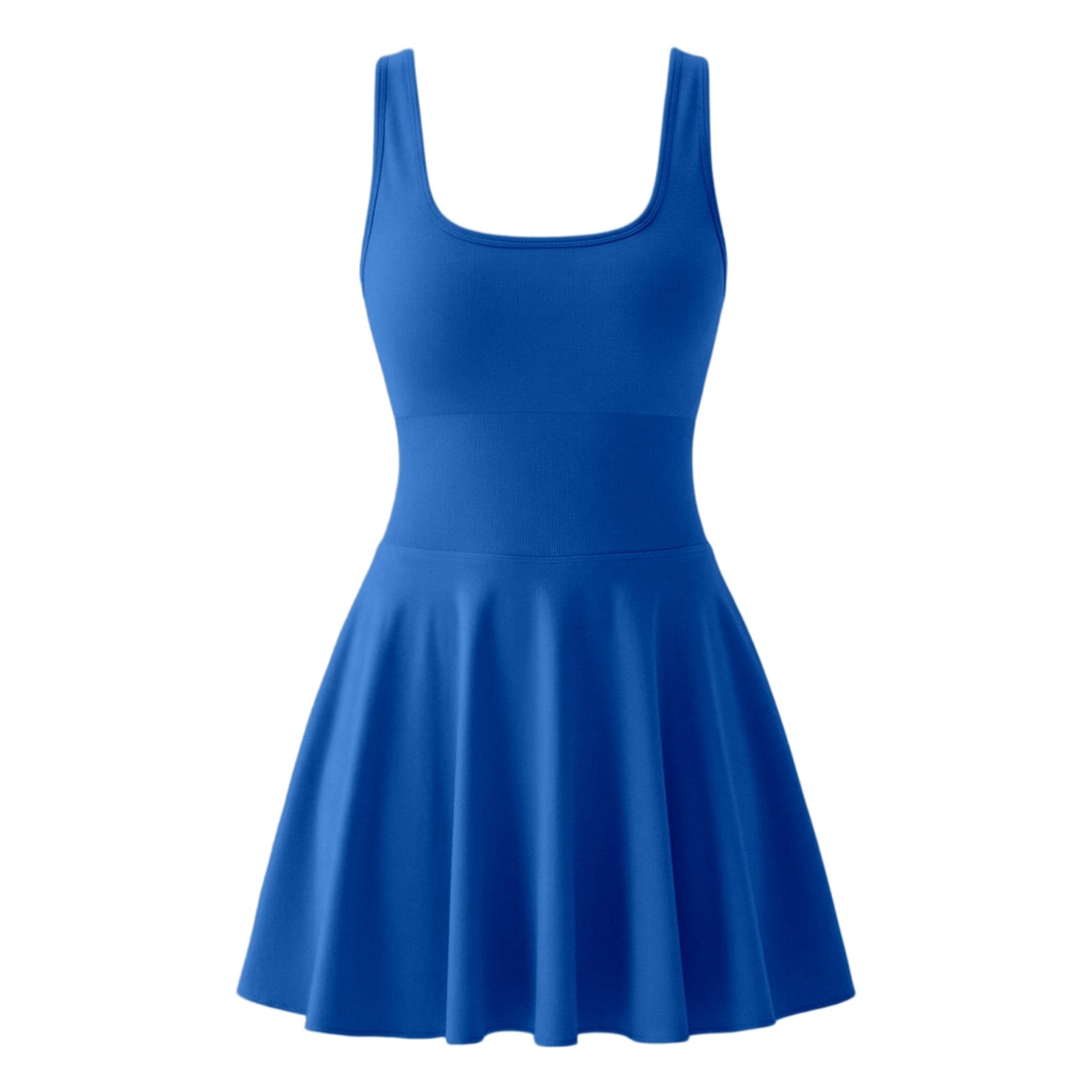 Letdown Women's Athletic Dress Mini U Neck Sleeveless Built in Shorts with Pockets Tennis Go|f Graduation