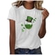 thumbnail image 2 of Xuyuer St. Patrick's Day Women Shamrock Clover Graphic Casual T-Shirt Short Sleeve Fashionable Tee Pullover Tops Shamrock Tee Round Neck T-Shirt Irish Tops, 2 of 5