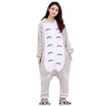 thumbnail image 4 of Pijama de una pieza de franela para el hogar para hombres y mujeres, adultos y niños, con dibujos animados de conejo blanco, conejo azul, conejo rosa, otoño e invierno, 4 of 5