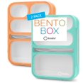thumbnail image 1 of Bento Box Kinsho, paquete de 2, a prueba de fugas, 5 compartimentos, libre de BPA, 1 of 8