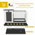 thumbnail image 3 of PawHut Wooden Rabbit Hutch with Tray, Indoor Outdoor Guinea Pig Cage, Grey, 3 of 9