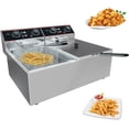 thumbnail image 3 of OUYAWEI Friteuse Électrique Commerciale 11 L 2 Paniers Acier Inoxydable Température Réglable Maison Cuisine, 3 of 8