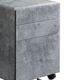 thumbnail image 3 of Benjara Contemporary Style File Cabinet with 3 Storage Drawers and Casters, Gray, 3 of 5