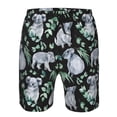 thumbnail image 3 of Balery Cartoon Koala Bear Traje de Baño Estilo Hawaiano para Hombre, Shorts de Secado Rápido con Bolsillos-Large, 3 of 6