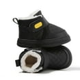 thumbnail image 5 of Kids Boots Winter Girls Water Resistant Thermal Insulated Ankle Booties Solid Color Short Boots Outdoor Play Footwear for Toddler Kids Cold Weather Boots for Toddler Girl Black 12 Months-18 Months, 5 of 7