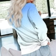 thumbnail image 4 of Womens Casual Round Neck Sweatshirt Long Sleeve Top Cute Gradient Pullover Loose Version Pullover Sweater Extra Large Sweatshirts Women Light Jacket Women, 4 of 5