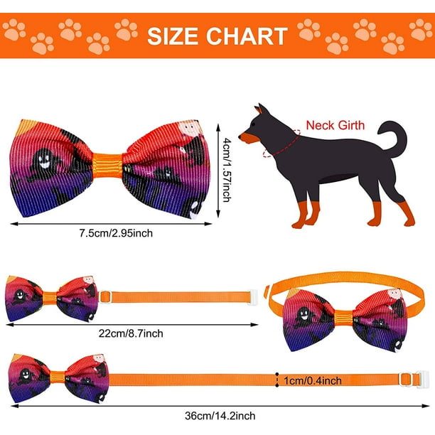 20 Pieces Halloween Dog Bow Ties Halloween Thanksgiving Christmas