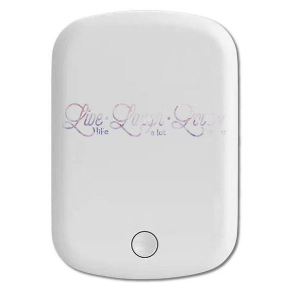 DistinctInk Magnetic Battery Pack, 5000 mAh Wireless Portable Charger with USB-C Cable, Compatible with MagSafe iPhone 14 / 13 / 12 Series - Live Life Laugh A Lot Love Forever