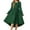 Dark Green, variant on Girls Belted Shirt Dress, Long Sleeve Collared Party Dress, Semi-Formal for Holidays, Graduation & Family Events Pink 150