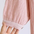 thumbnail image 5 of Sleepwear Dress for Women New Cotton Nightgown for Women Loose Button up V Neck Sleepwear Long Sleeve Comfy Sleepshirt Mid Length Nightdress Pinky M, 5 of 9